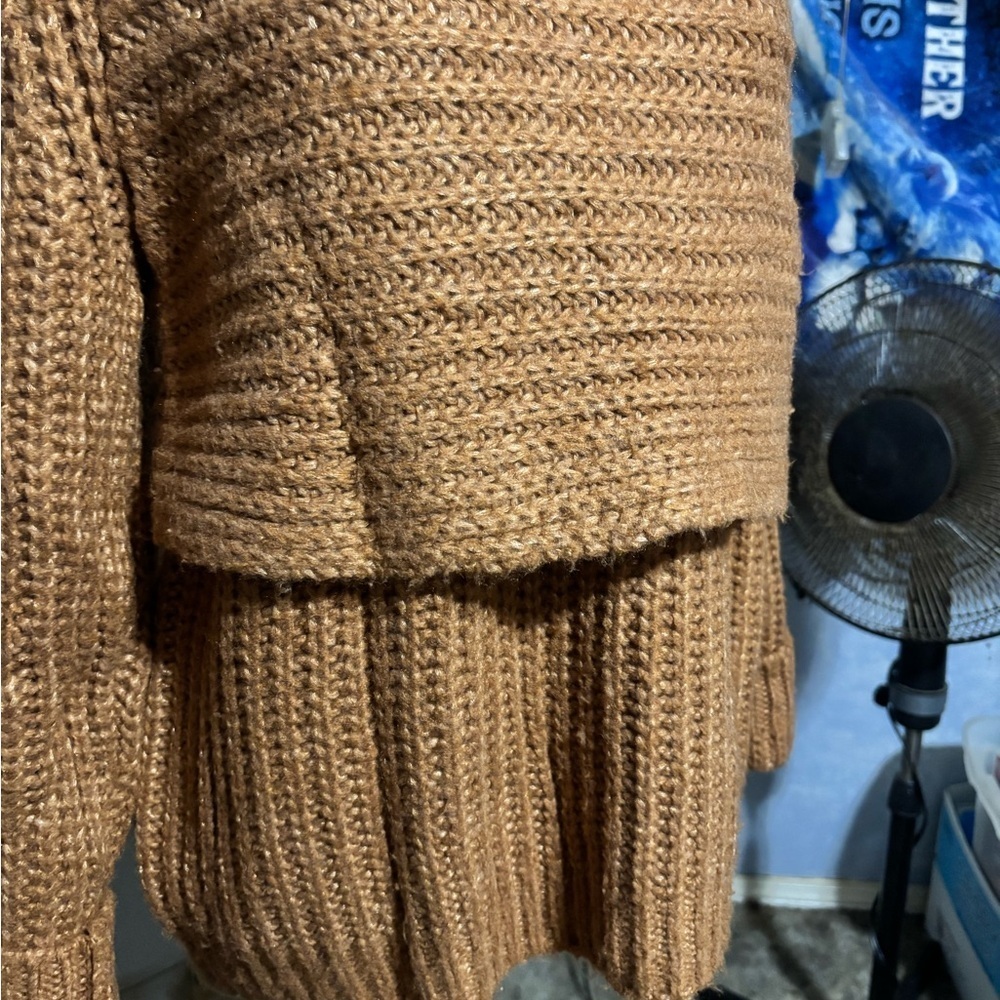 Mason Camel turtle Neck Sweater knit designer large #cottage core #knit - Picture 6 of 14